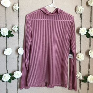 *nwt* Project Runway Sheer Striped Shirt
